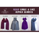 Colorful Alpaca Scarves: Cable & Lace Scarf - Image 7