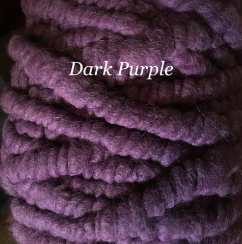 Dark purple dyed Alpaca yarn