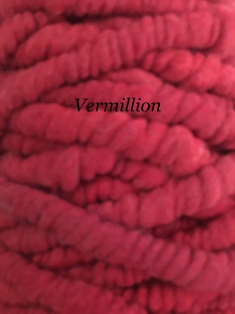 Red dyed Alpaca rug yarn