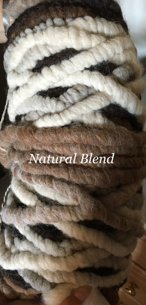 Natural brown and white Alpaca yarn