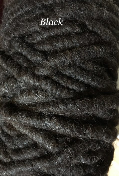 Black Alpaca rug yarn