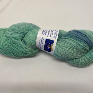 Green and blue fingering weight Alpaca yarn