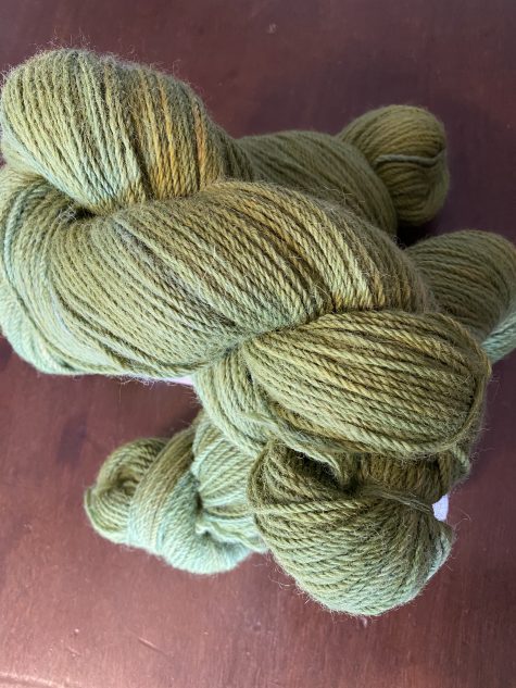 Olive green fingering weight Alpaca yarn