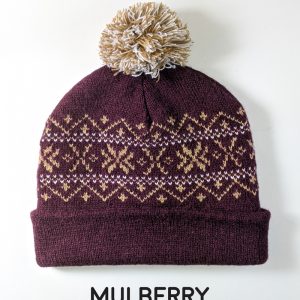 New Alpaca Fur Snowflake Pom Hat