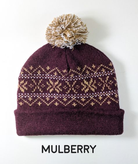 New Alpaca Fur Snowflake Pom Hat