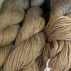 Light brown sport weight Alpaca and Tencel yarn