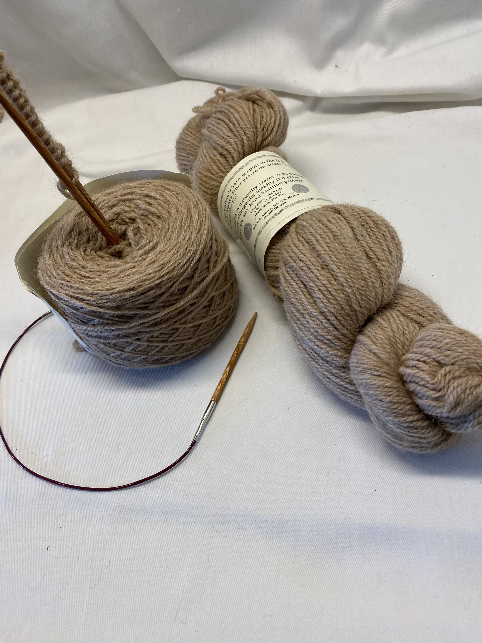 Fawn Alpaca Sport Weight Yarn For Sale