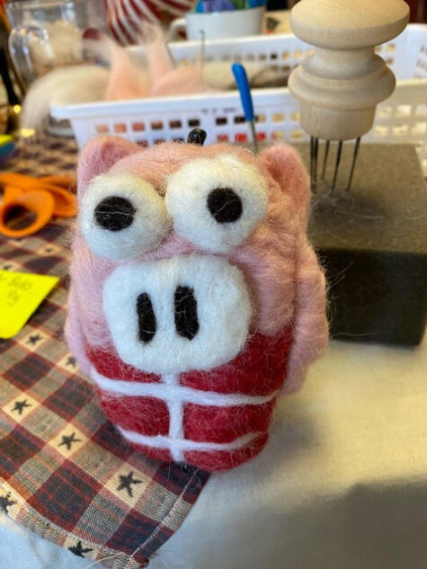 Needle Felt Mr Pig