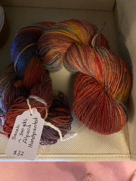 Hand painted multi-colored fingering weight Alpaca yarn