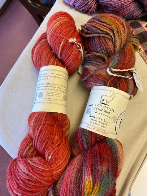 Hand painted autumn color sport weight Alpaca yarn