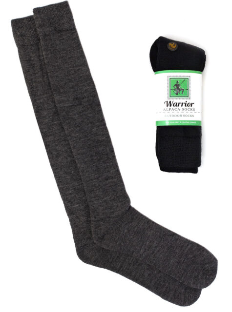 Outdoor Over-the-Calf Alpaca Socks - Terry Lined
