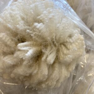 White Huacaya Alpaca fleece