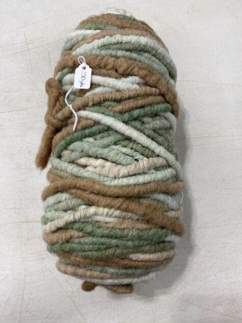 Core Spun Alpaca Rug Yarn ~  Green multi-color