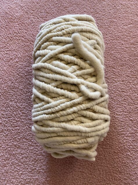 Core Spun Alpaca Rug Yarn ~  natural white